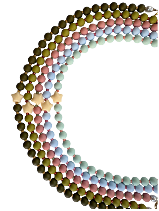 BUBBLY STAR MAT - Collier de perles colorées qui met de bonne humeur