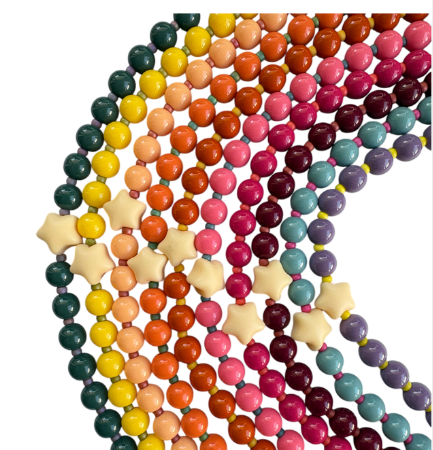 BUBBLY STAR BRILLANT - Collier de perles colorées qui met de bonne humeur