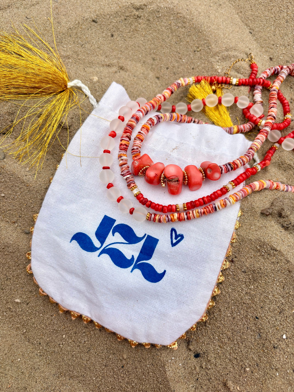 LA DERNIÈRE VAGUE - Collier en bambou & coquillage