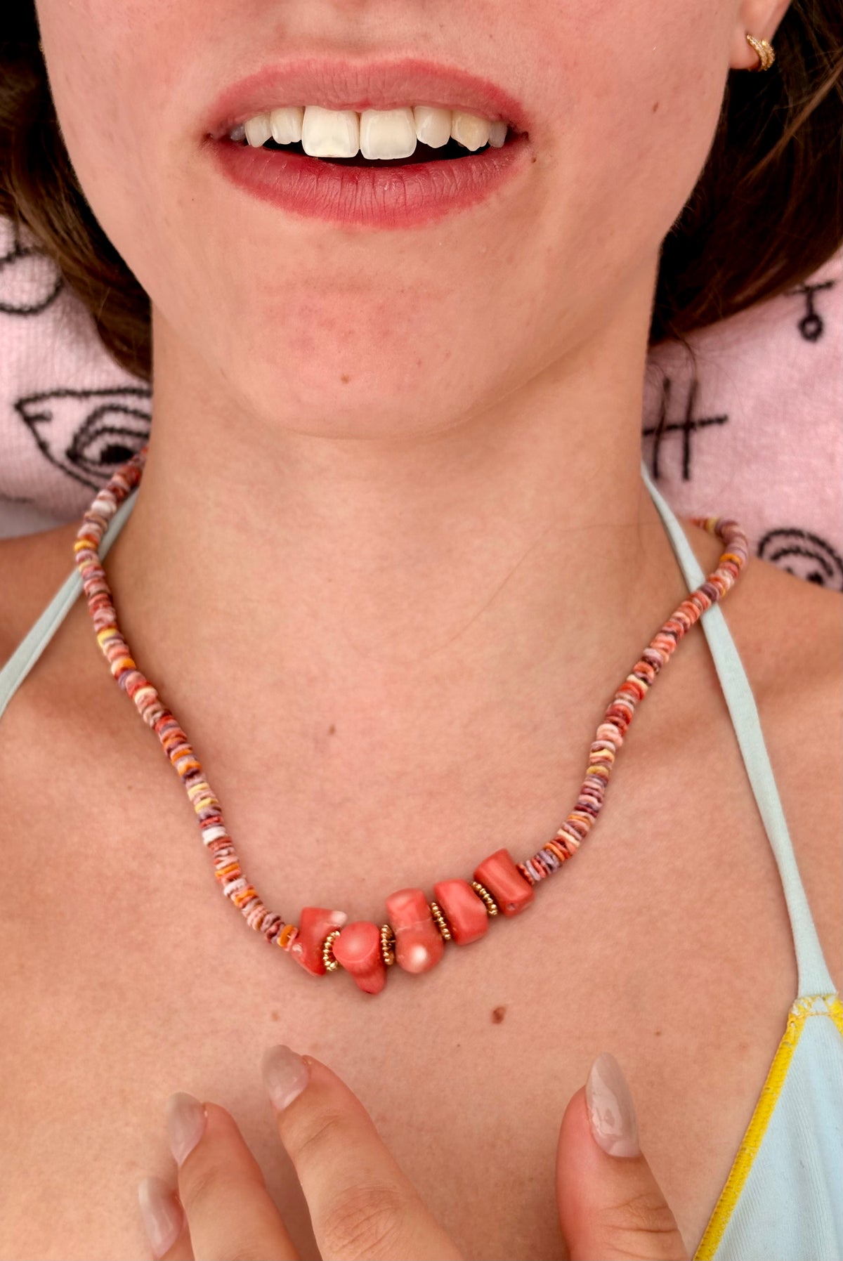 LA DERNIÈRE VAGUE - Collier en bambou & coquillage