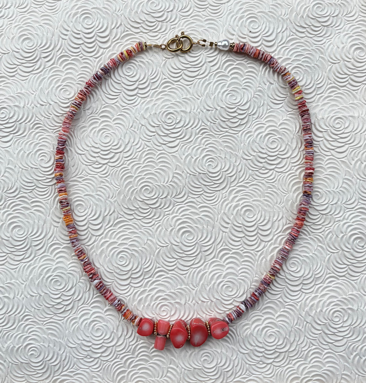 LA DERNIÈRE VAGUE - Collier en bambou & coquillage