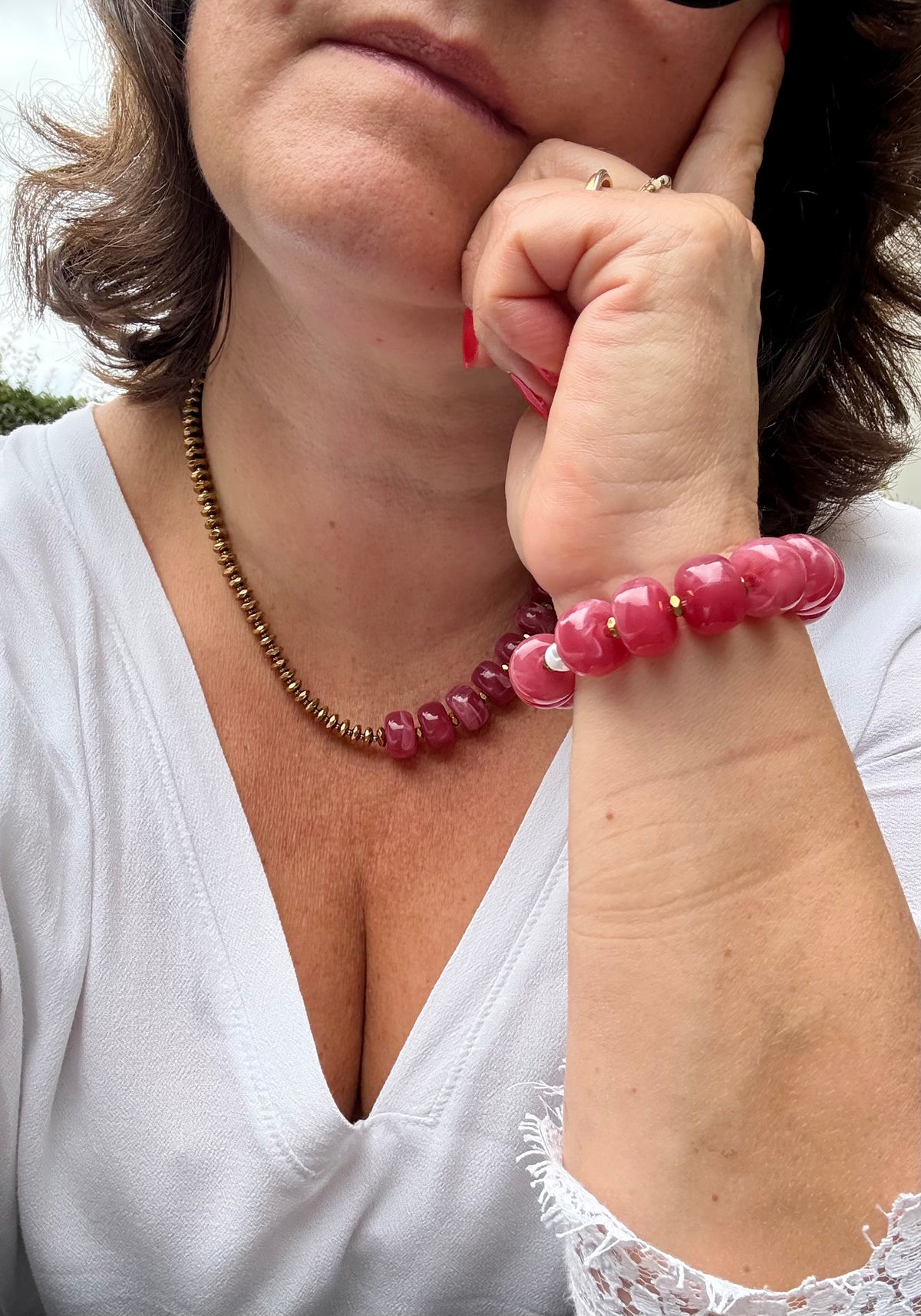 CASA DAS FLORES - Le combo (collier+bracelet)
